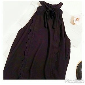 Victoria Beckham for Target Tops - Victoria Beckham Black Neck Tie Sleeveless Blouse Victoria Beckham for Target Tops - Victoria Beckham Black Neck Tie Sleeveless Blouse